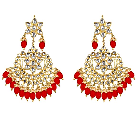 Tehzeeb Creations Ethnic Gold Plating Padmavat Jewelry Kundan Necklace Set for Girls & Women - Distacart