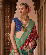 Thumbnail for Monjolika Fashion Red Color Patola Silk Weaving Work Saree With Blouse