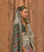 Thumbnail for Monjolika Fashion Light Green Color Patola Silk Weaving Work Saree With Blouse