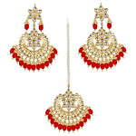 Thumbnail for Tehzeeb Creations Ethnic Gold Plating Padmavat Jewelry Kundan Necklace Set for Girls & Women - Distacart