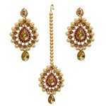 Thumbnail for Tehzeeb CreationsStunning Stone Gold-Polished Necklace Set for Girls & Women - Distacart