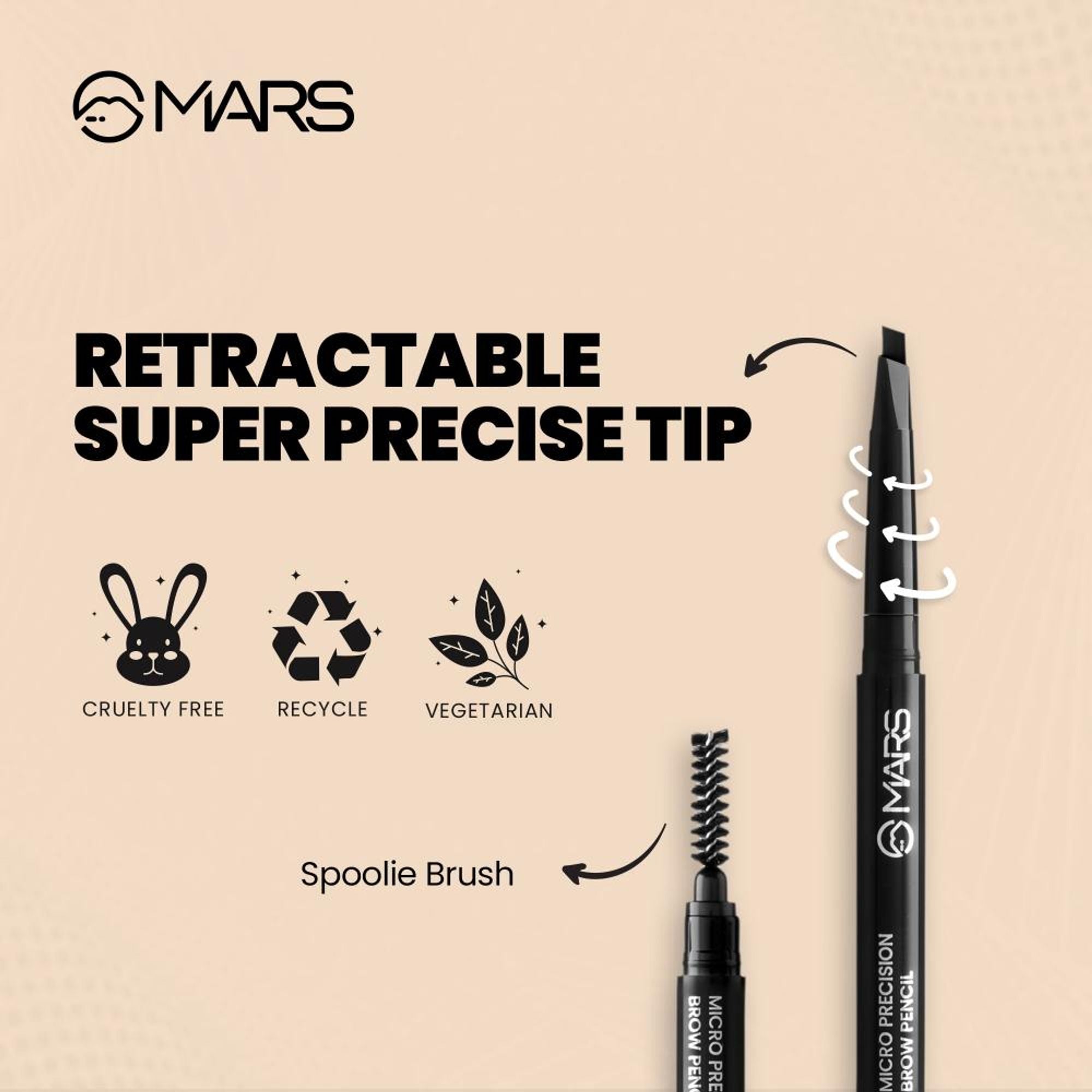 MARS Cosmetics Micro Precision Brow Pencil - Brown