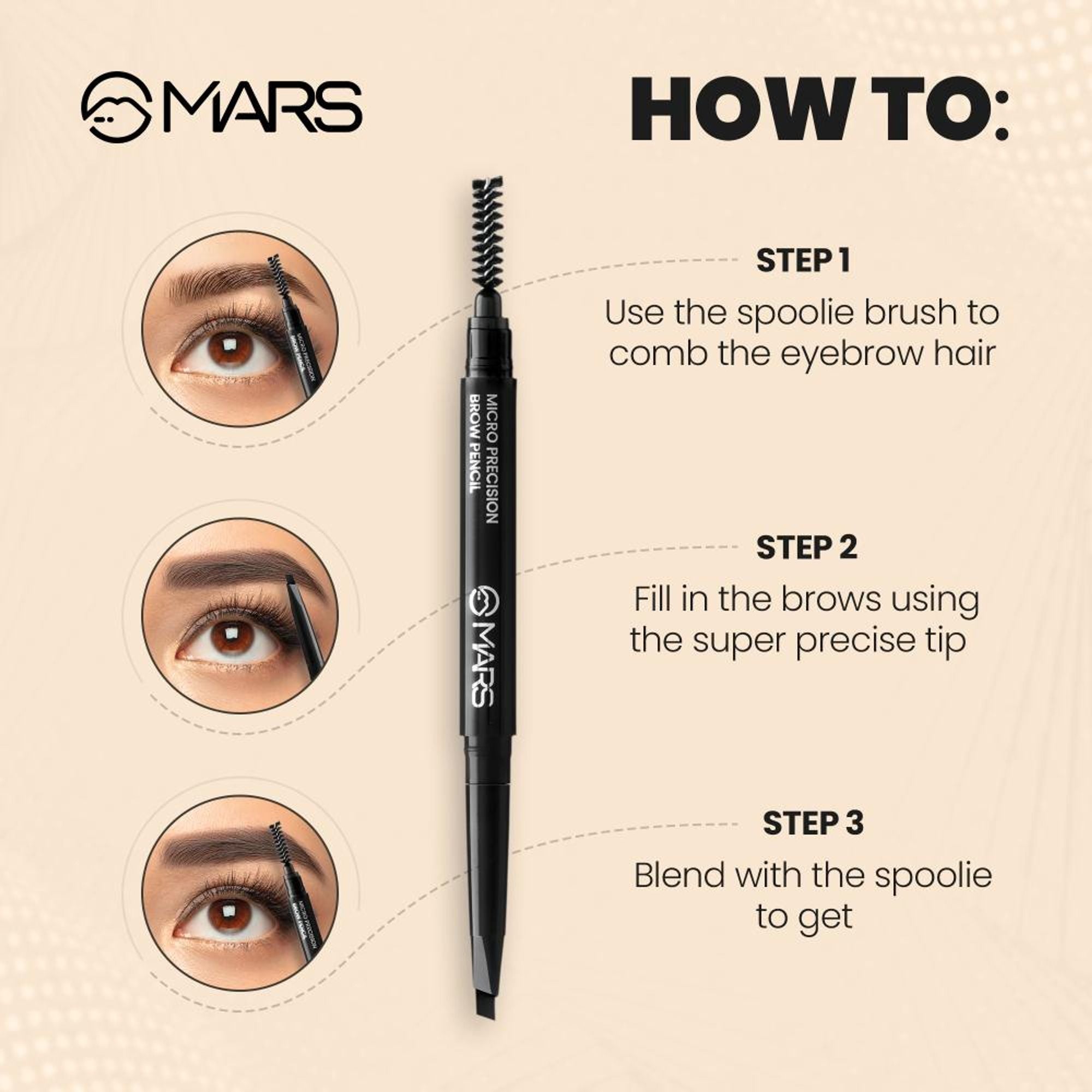 MARS Cosmetics Micro Precision Brow Pencil - Brown