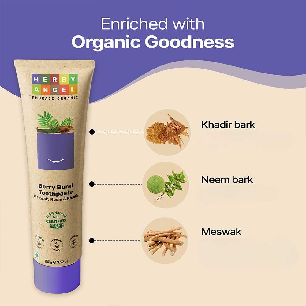 Herby Angel Berry Burst Toothpaste for Kids - Dista