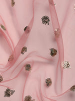 Thumbnail for kasee Floral Embroidered Sequinned Net Saree - Distacart