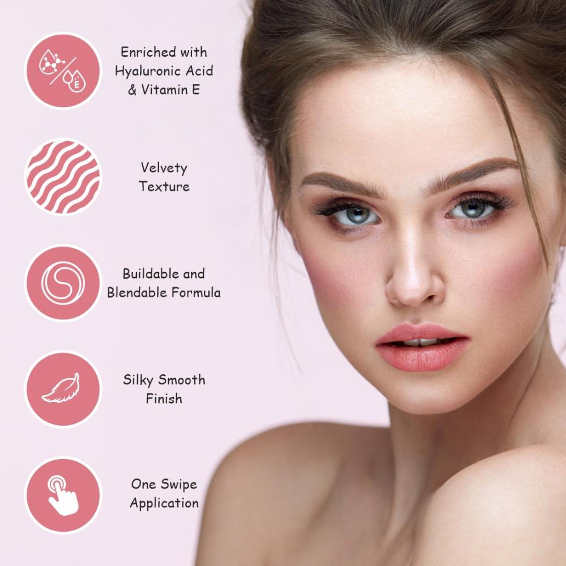 Matt Look Cheek Stain Mousse Blushs - 03 Roseate - Distacart