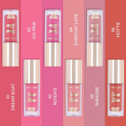 Matt Look Cheek Stain Mousse Blushs - 03 Roseate - Distacart