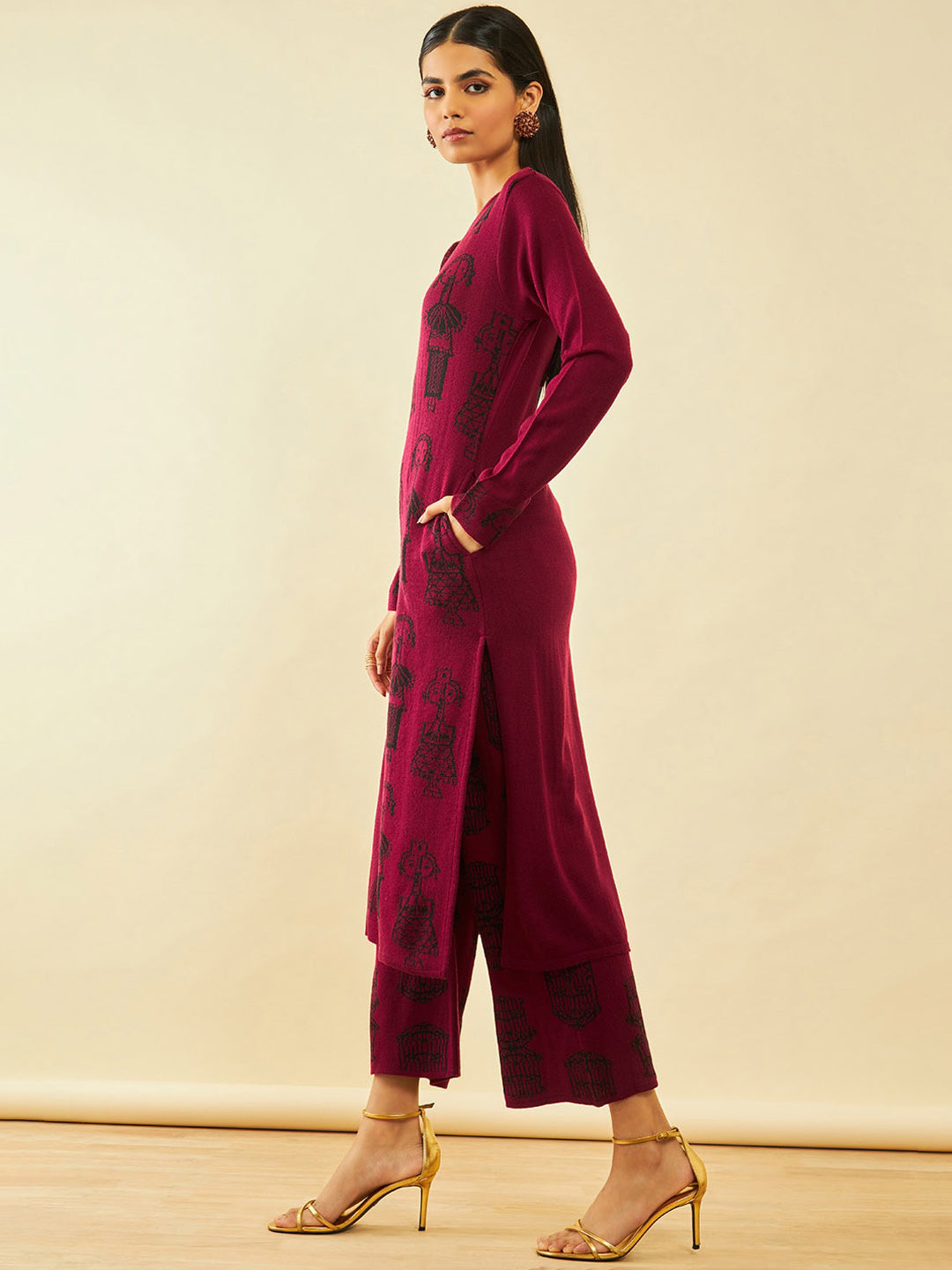 Soch Quirky Printed Regular Kurta with Trousers - Distacart