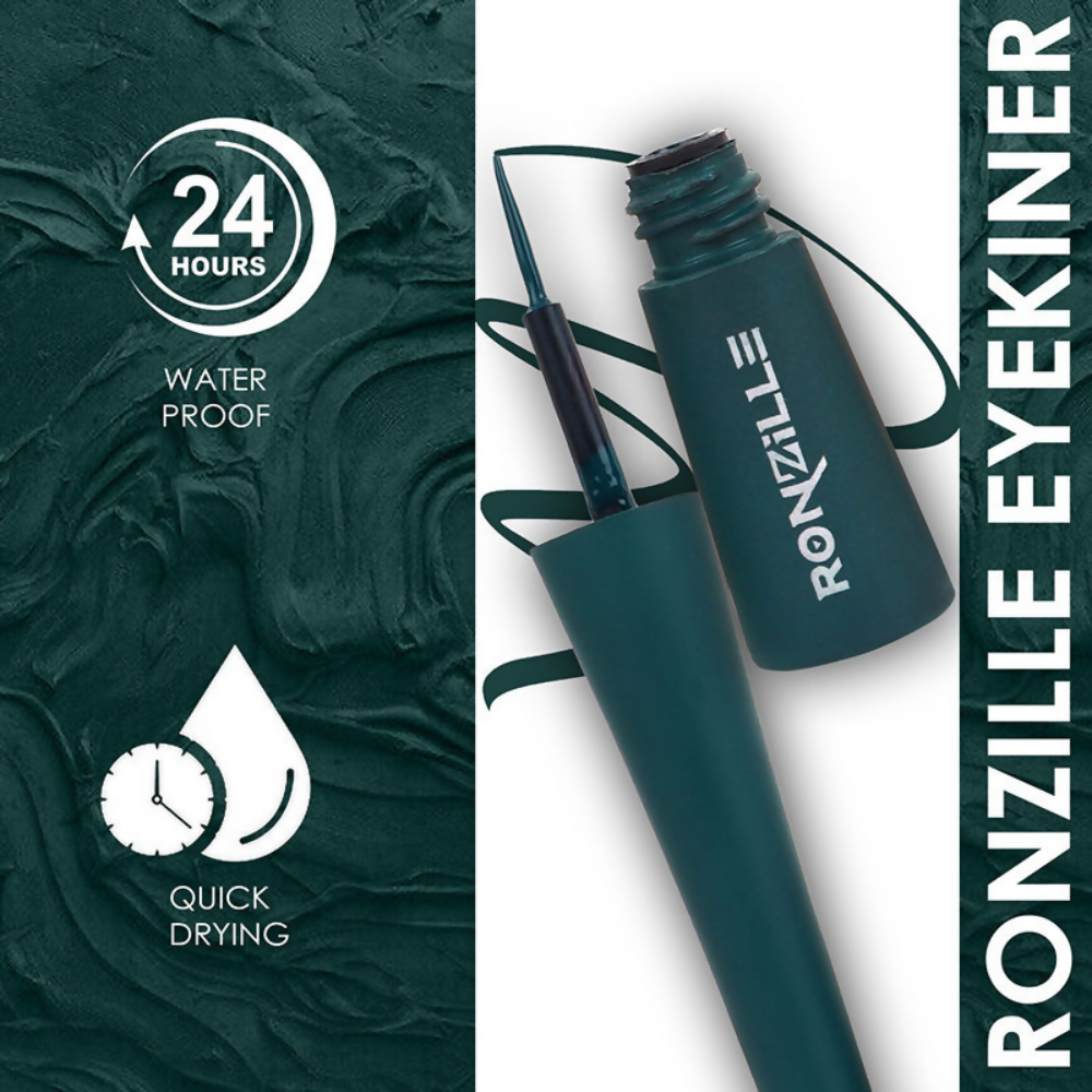 Ronzille Smudgeproof And Waterproof Liquid Matte Eyeliner - Green - Dista