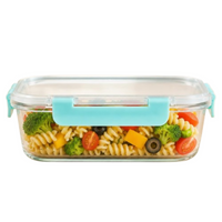 Cutting Edge Rectangular Glass Detachable Container - Green
