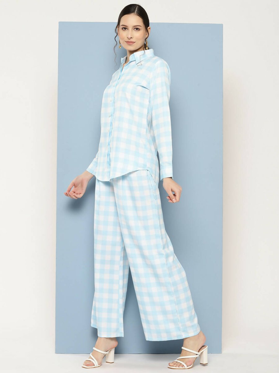 Ahalyaa Womens Co-ords - Blue - Distacart