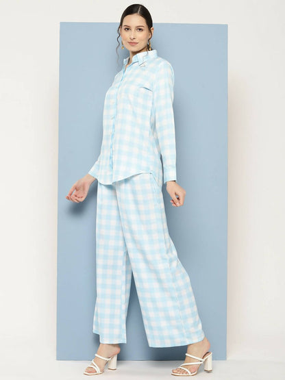 Ahalyaa Womens Co-ords - Blue - Distacart