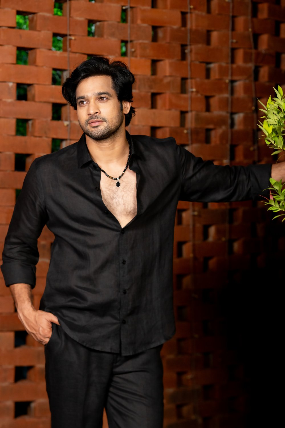 Linen Black Summer Breeze Shirt By Hilo Design