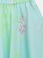 Thumbnail for Ahalyaa Aqua Blue Organza Printed Lehenga Choli For Kids For Girls - Distacart