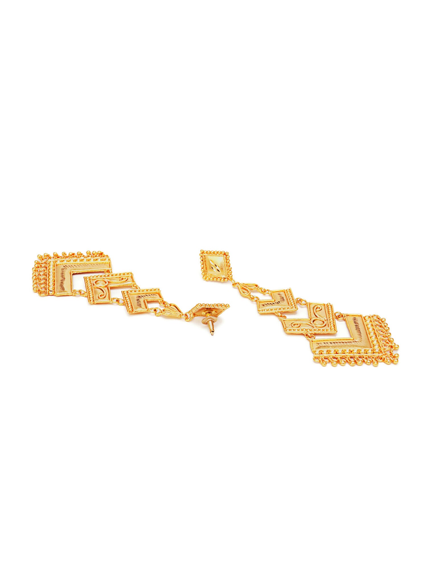 Golden Earrings (Gold) - Ruby Raang - Distacart