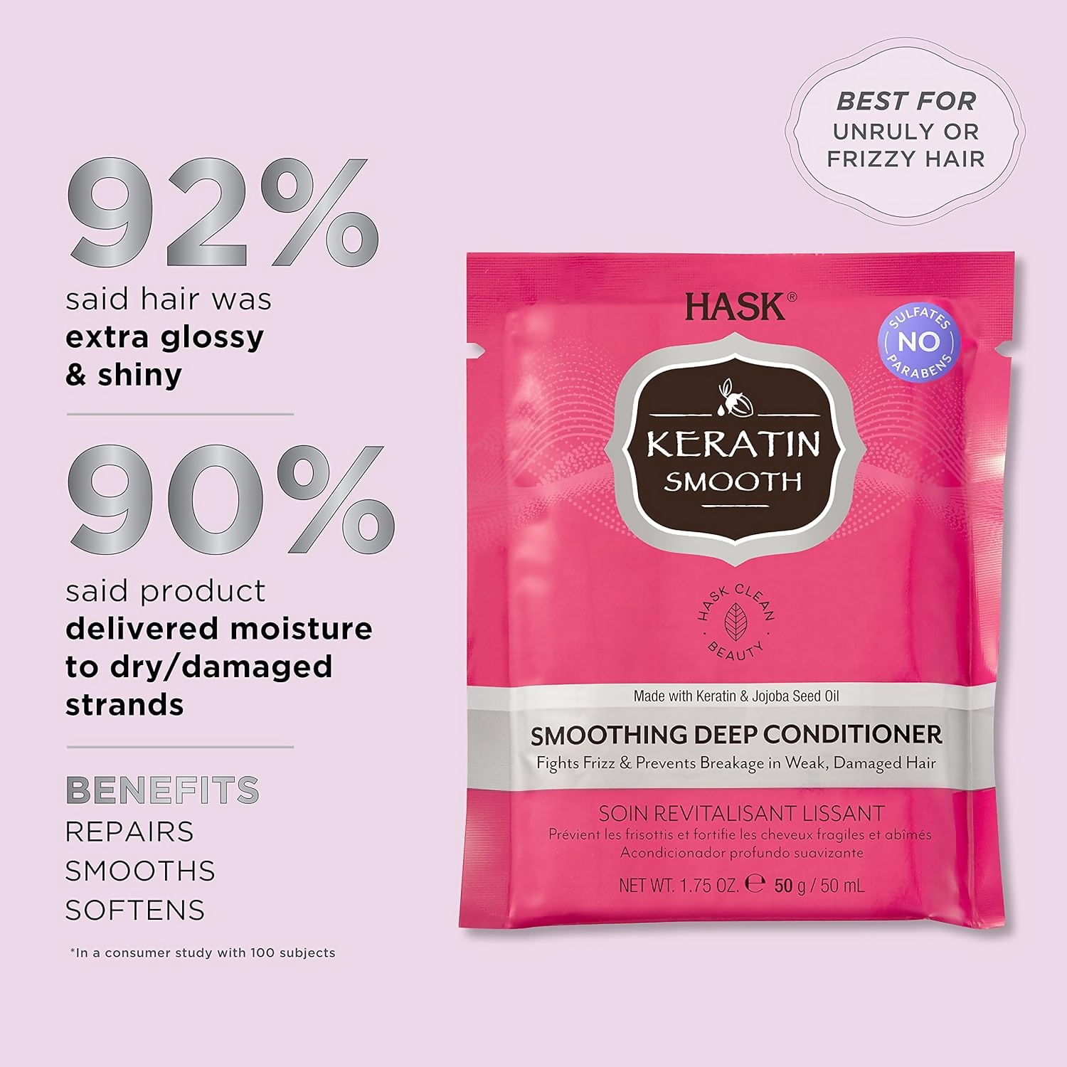 HASK Keratin Smoothing Deep Conditioning - Distacart