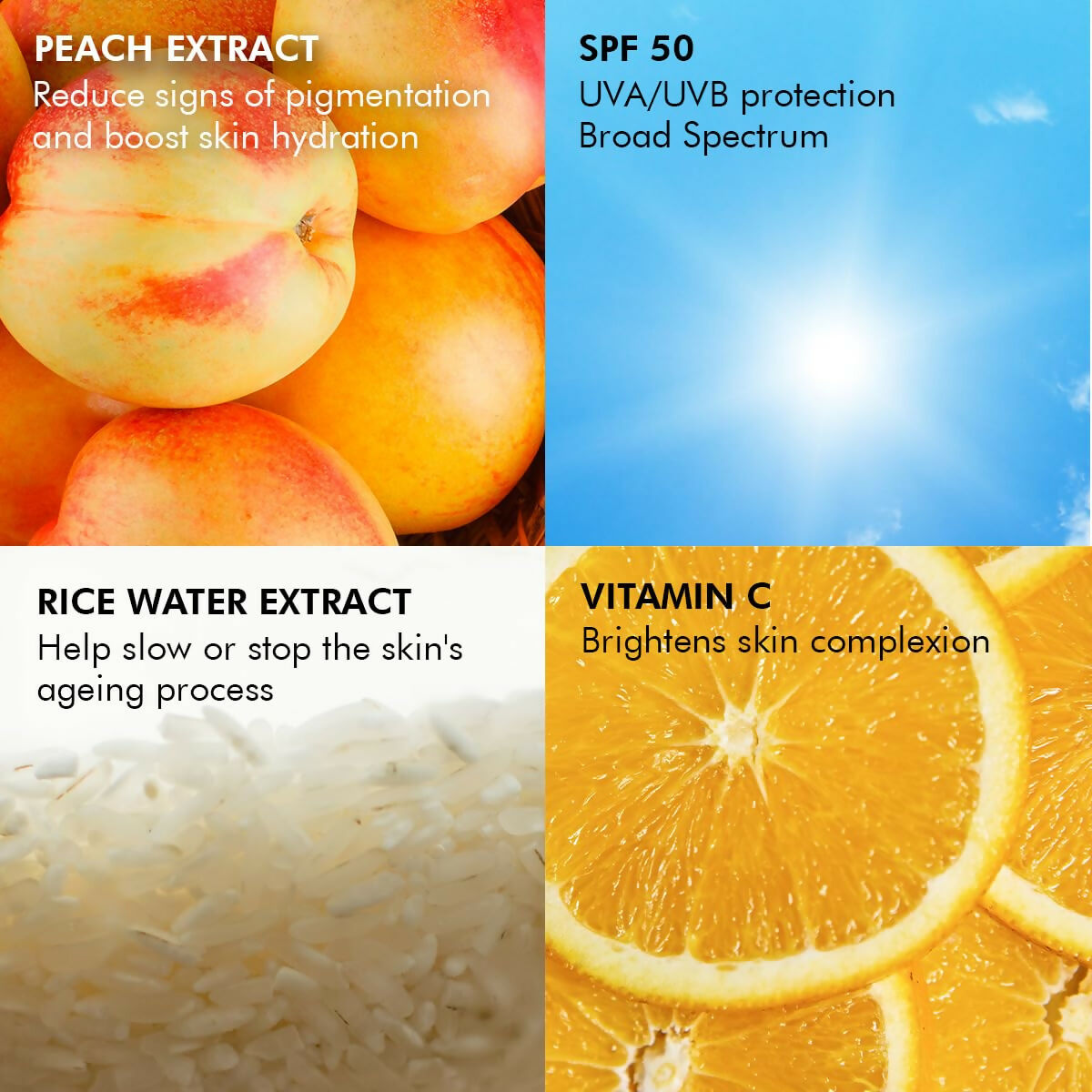Conscious Chemist Peach The Sun Hybrid Gel Sunscreen SPF 50 PA ++++ - Distacart