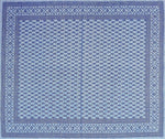 Thumbnail for White Blue Ethnic Motifs Cotton 200TC King Bedsheet With 2 Zipper Pillow Covers - King Size by House of Ree - Distacart