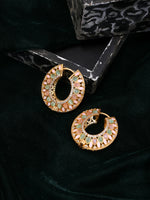 Thumbnail for Ruby Raang Gold Polished Multi-Color Kundan Loops