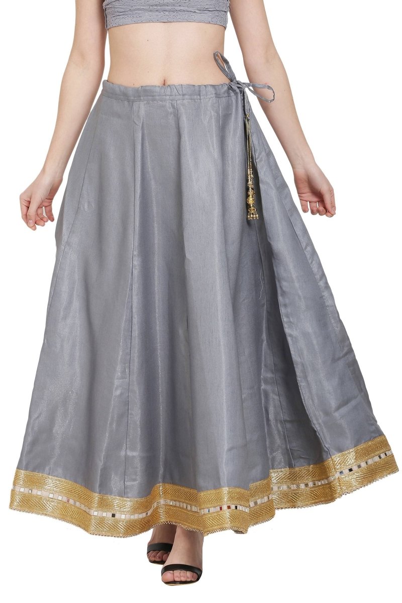 Asmaani Grey Color Maxi Skirt