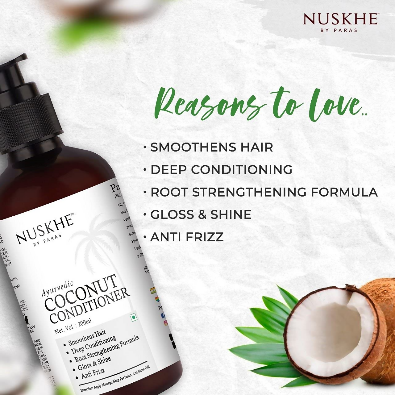 Nuskhe By Paras Ayurvedic Coconut Conditioner - Distacart