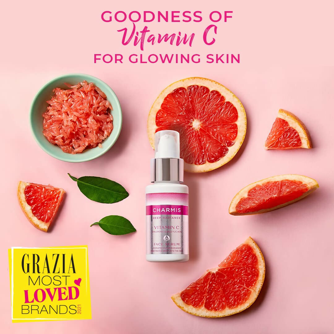 Charmis Deep Radiance Vitamin C Face Serum With Hyaluronic Acid and Salicylic Acid - Distacart