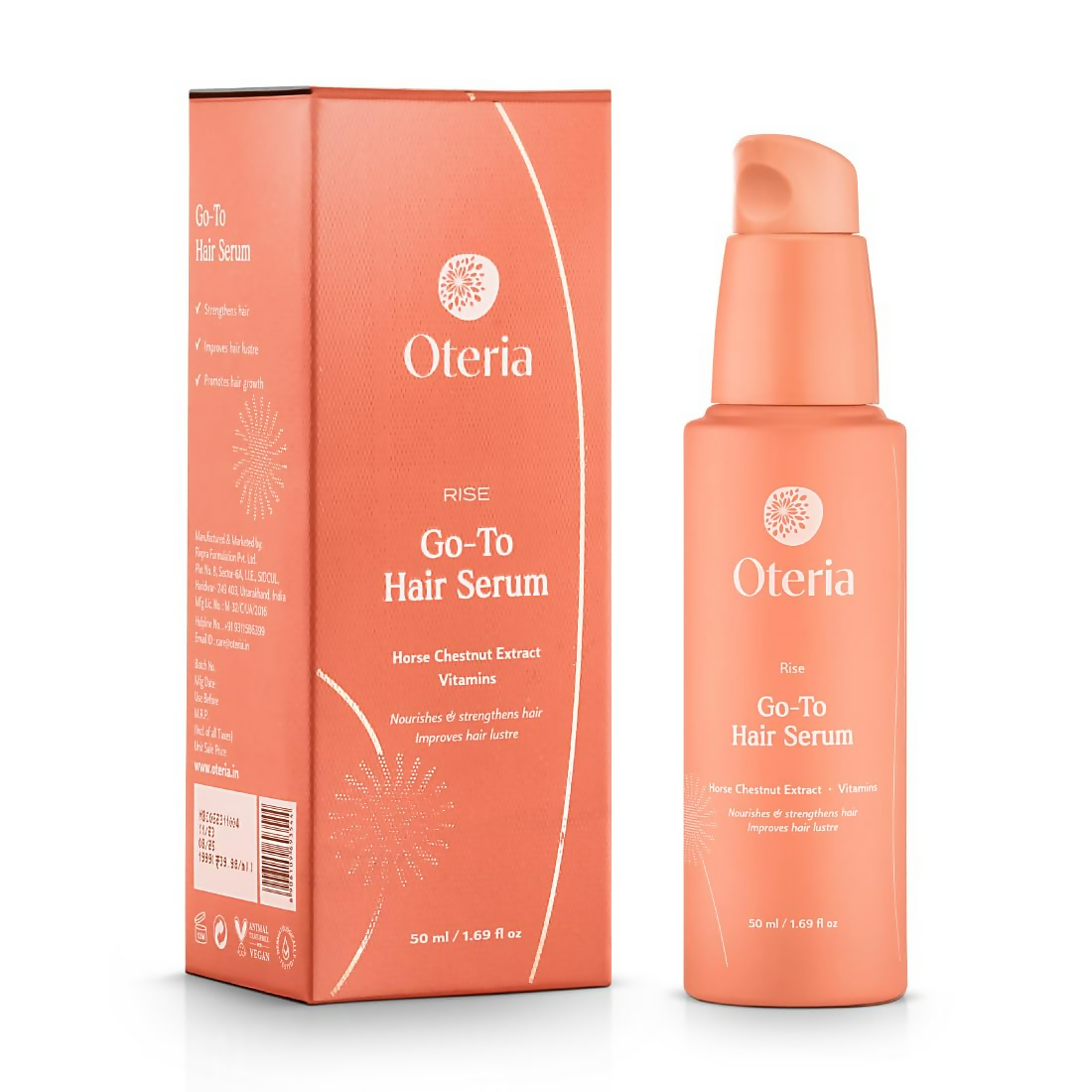 Oteria Go-To Hair Serum Premium Anti Frizz Hair Serum - Enriched with B-Vitamins & Niacinamide - Distacart