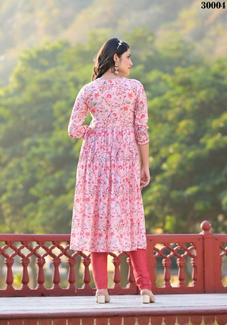 Designer Stylish Light Pink Rubi Silk Stitched Suit With Dupatta - Kiyara - Distacart