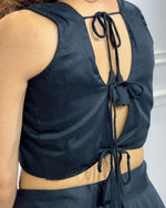 Thumbnail for Preksha Creation Rayon Cotton Fabric Women Lehenga Choli - Black - Distacart