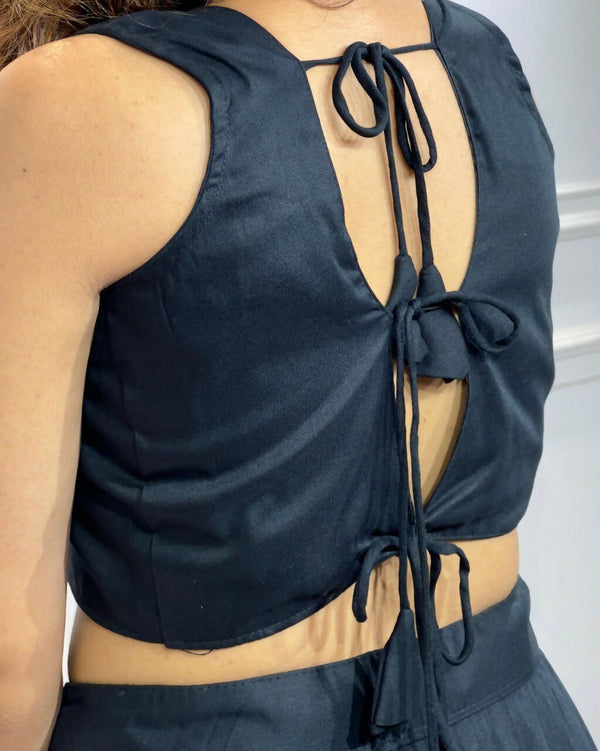 Preksha Creation Rayon Cotton Fabric Women Lehenga Choli - Black - Distacart