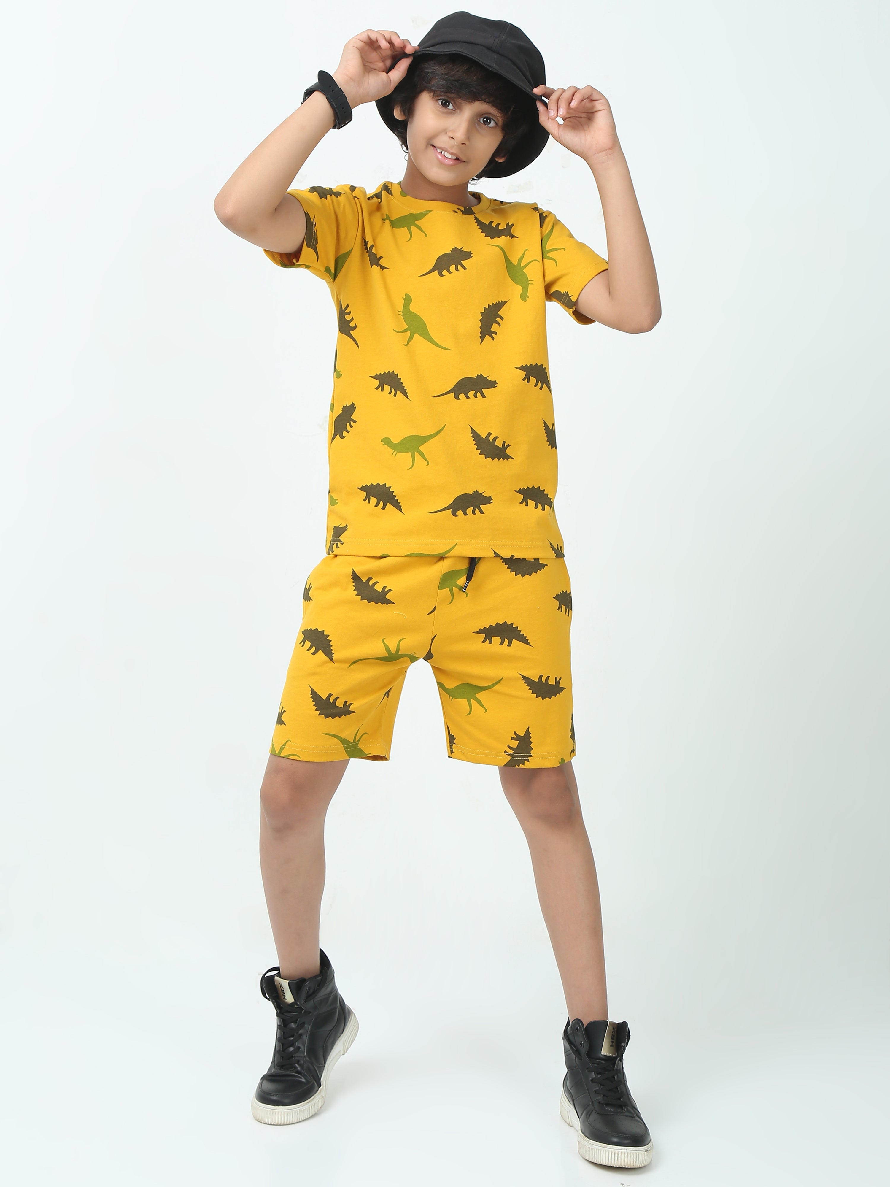 Chilins Kids Boys Girls Cotton Co-ord set Printed