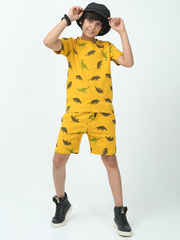 Chilins Kids Boys Girls Cotton Co-ord set Printed