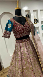 Thumbnail for Jyoti Fashion Women's Cream Mulberry Silk Sequins with Dori & Thread Embroidered Designer Lehenga Choli Set - Distacart