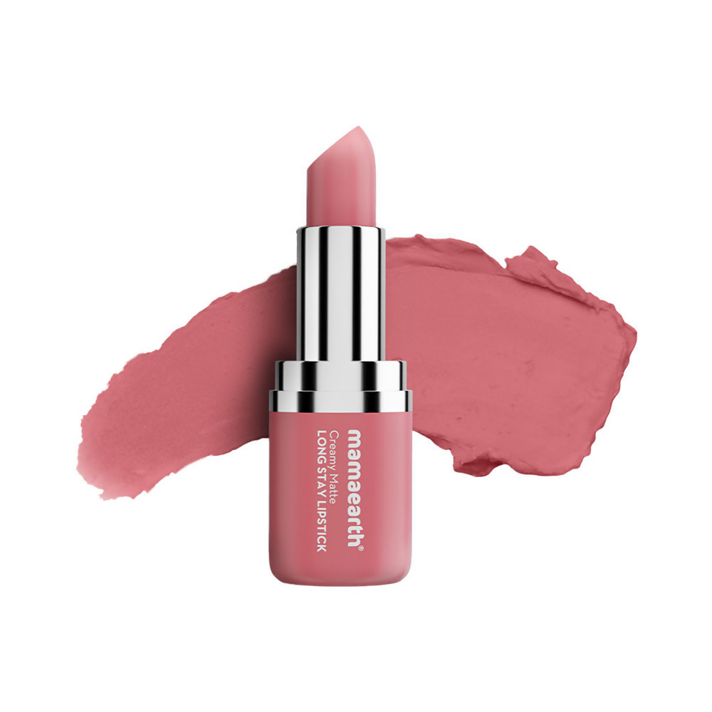 Mamaearth Creamy Matte Long Stay Lipstick - Hibiscus Nude - Distacart
