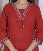 Thumbnail for Miravan Womens Brown Straight Kurta Set - Dista