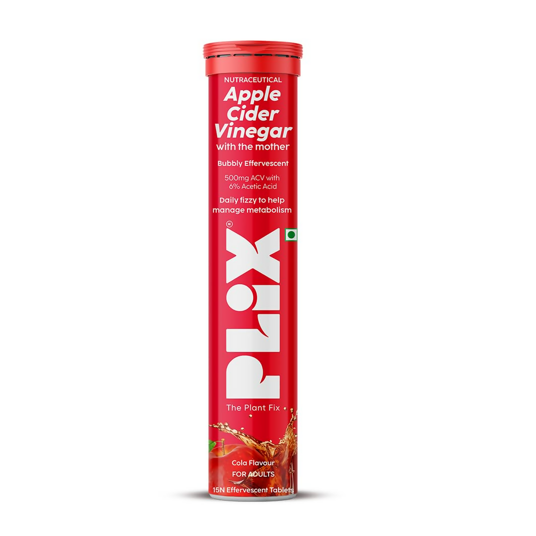 PLIX The Plant Fix Apple Cider Vinegar Effervescent Tablets - Cola Flavor - Distacart