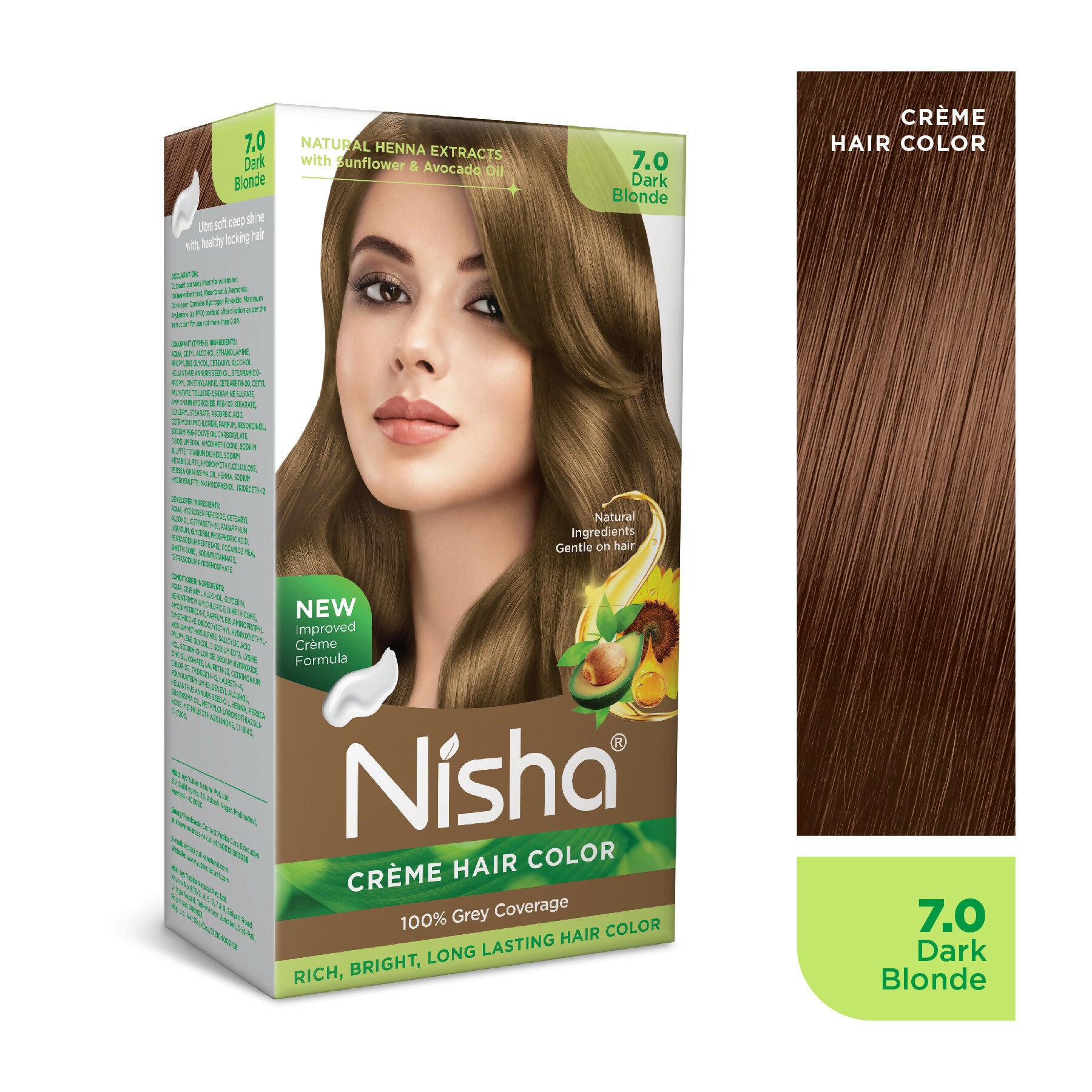 Nisha Creme Hair Color for Women - Dark Blonde - Distacart