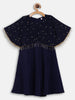 Ahalyaa Blue Crepe, Georgette A-Line Girl's Kurta