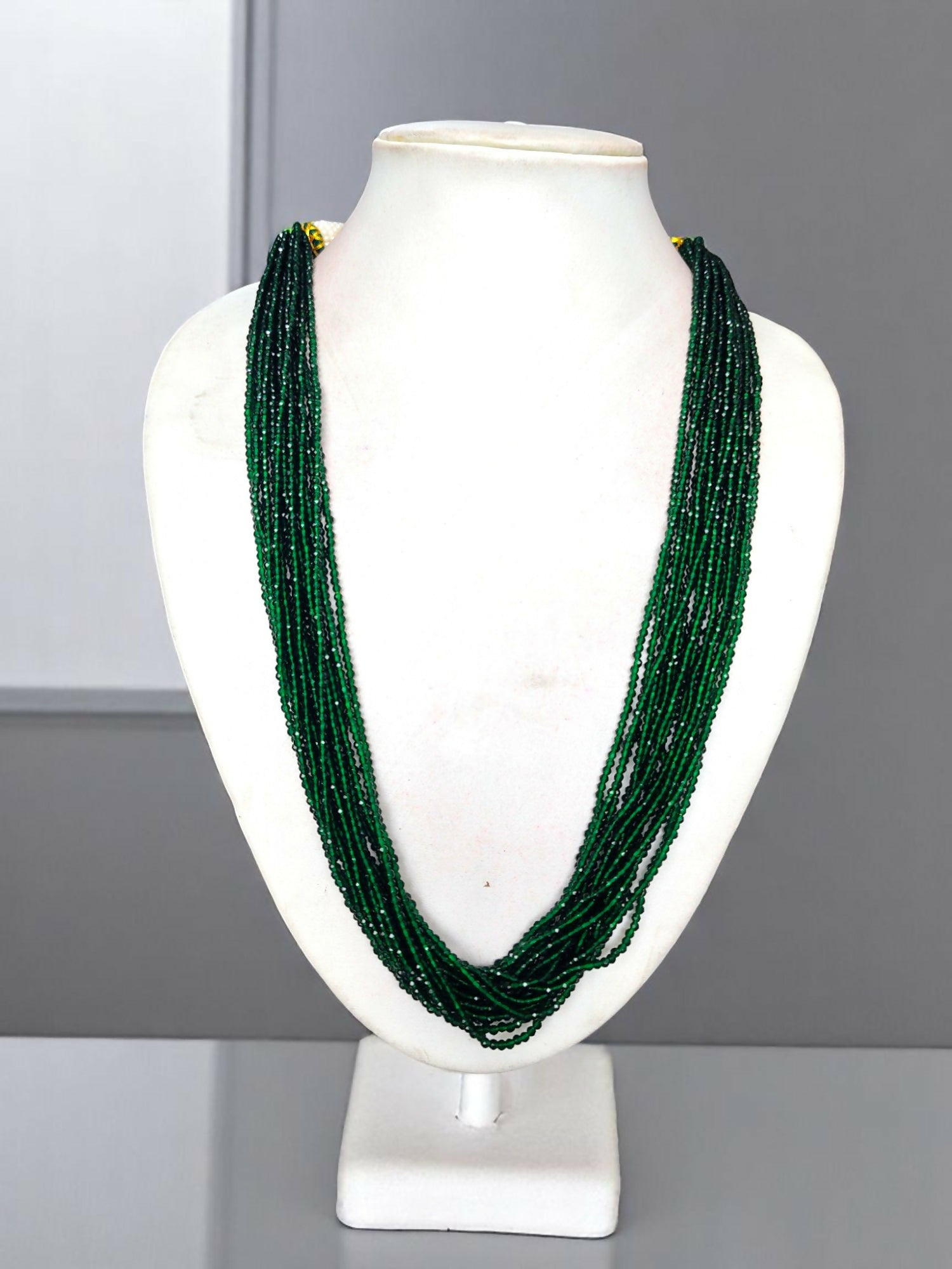Inhanns Crystal Beads Luxe Edition – Multi-Layered Necklace - Dark Green - Distacart