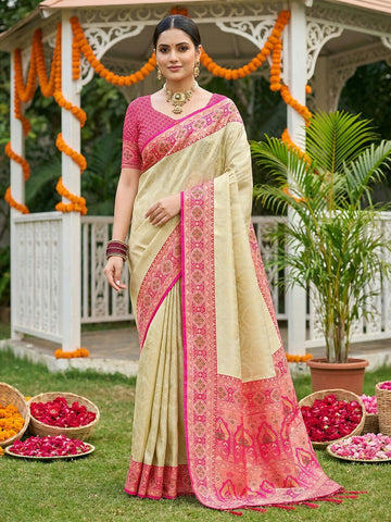 Shree Shyam Fashion Pink Soft Silk Saree - Dista
