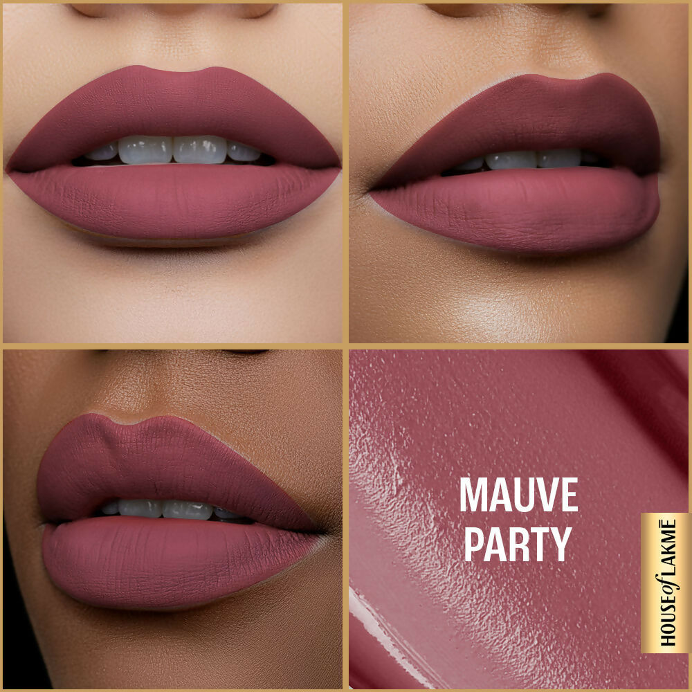 Lakme Ultimate Glam Matte Liquid Lipstick - Muave Party - Distacart