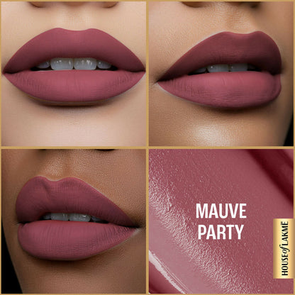 Lakme Ultimate Glam Matte Liquid Lipstick - Muave Party - Distacart