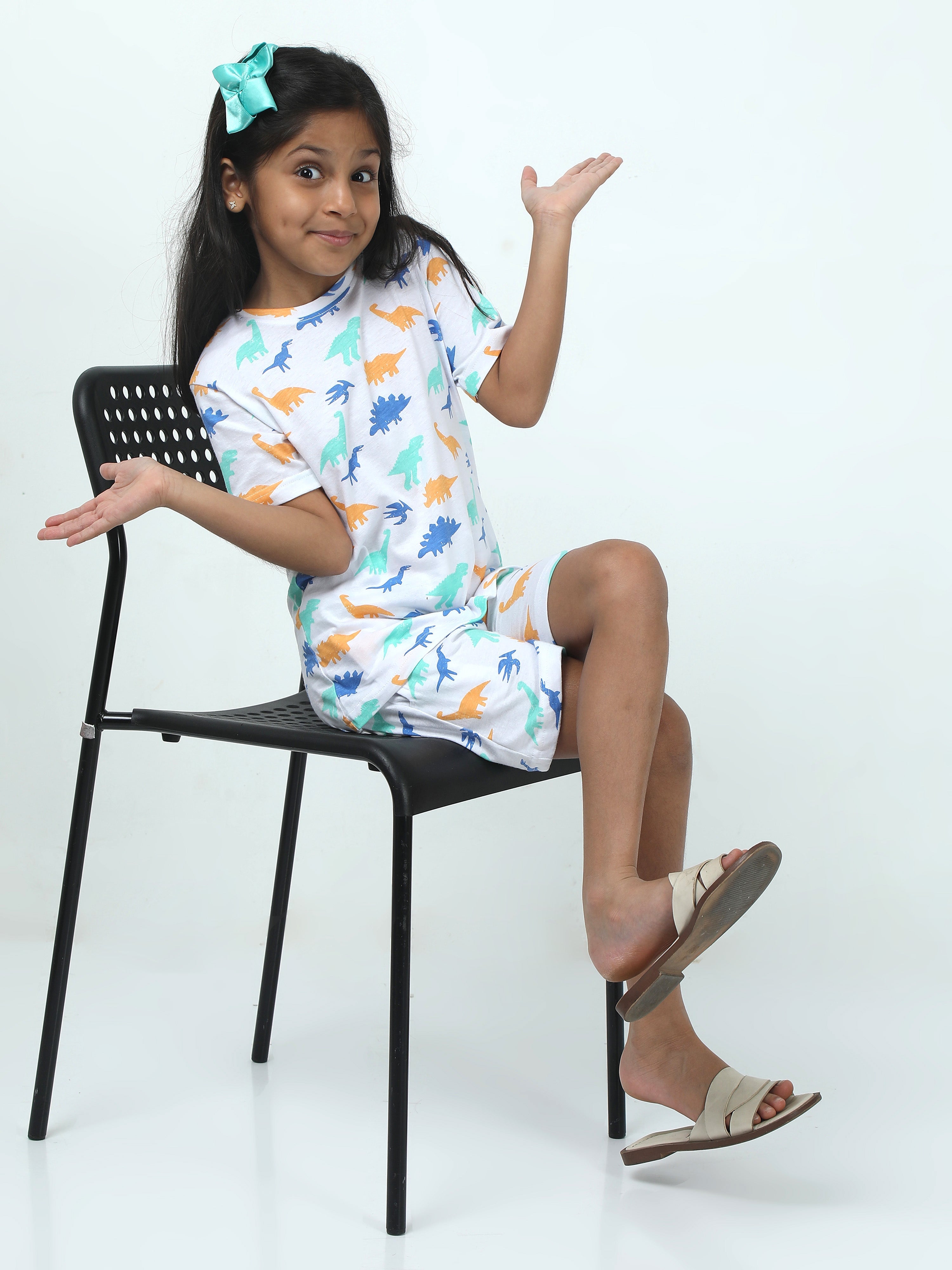 Chilins Kids Boys Girls Cotton Co-ord set Printed