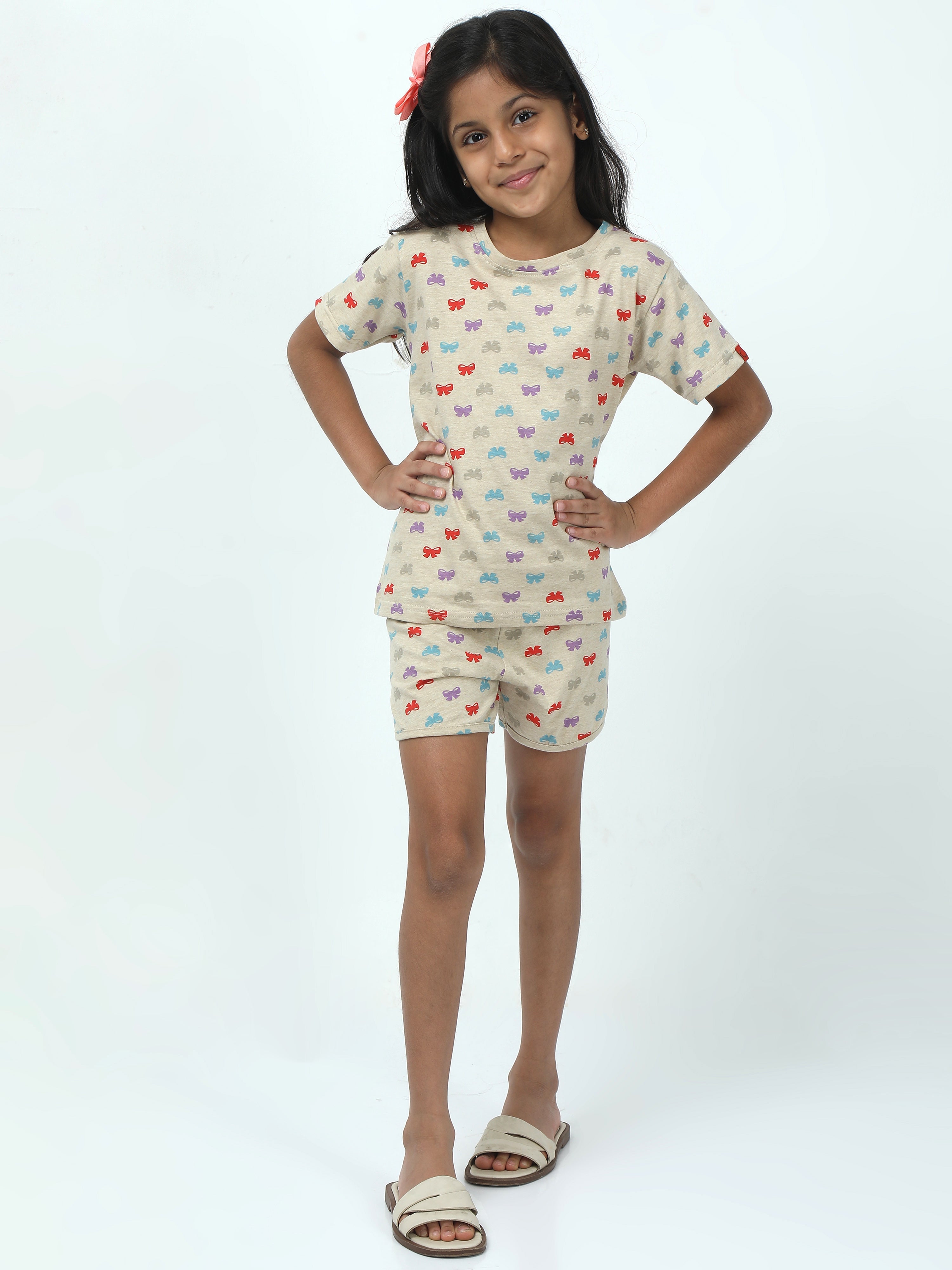 Chilins Kids Boys Girls Cotton Co-ord set Printed