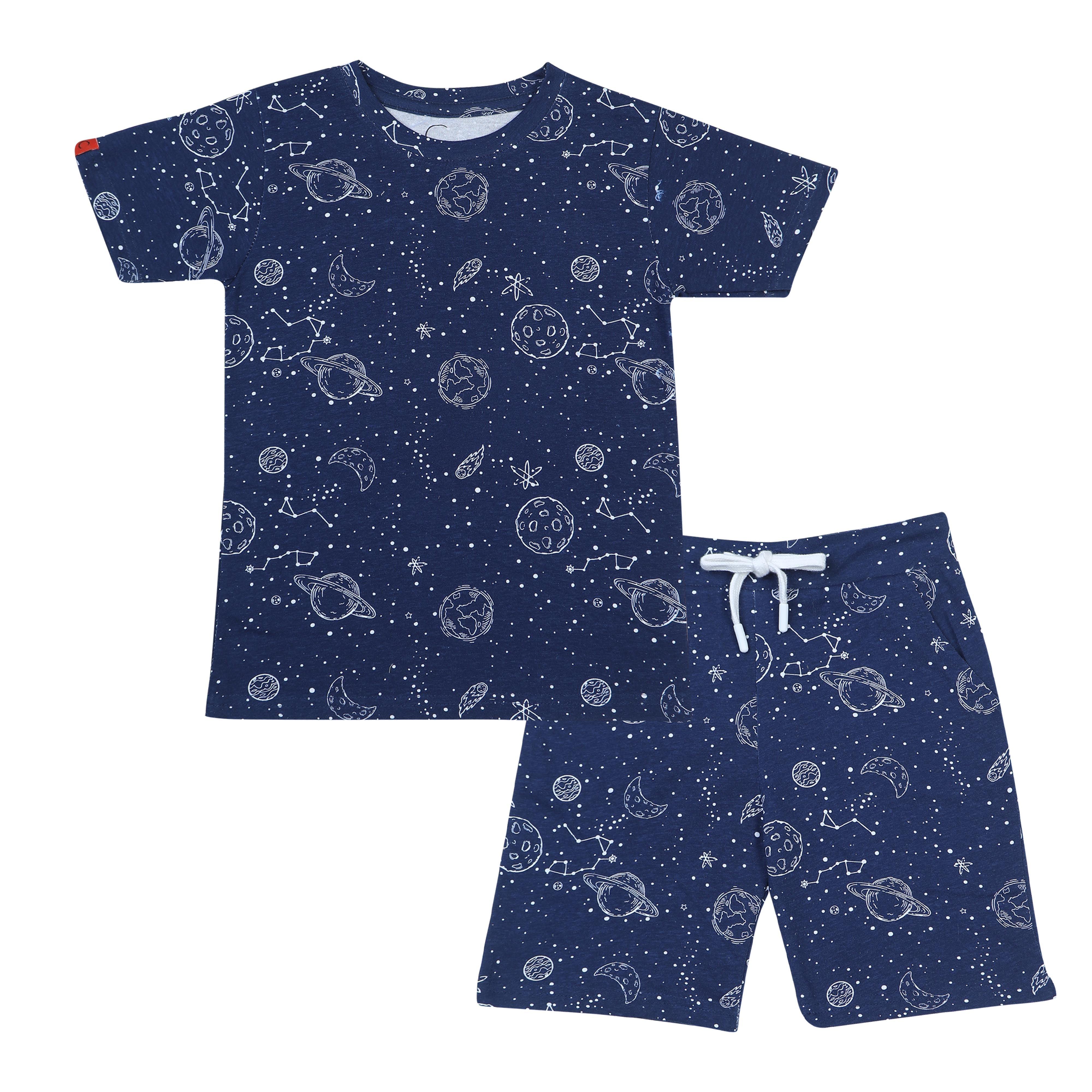 Chilins Boys Coord Set, Color- Blue
