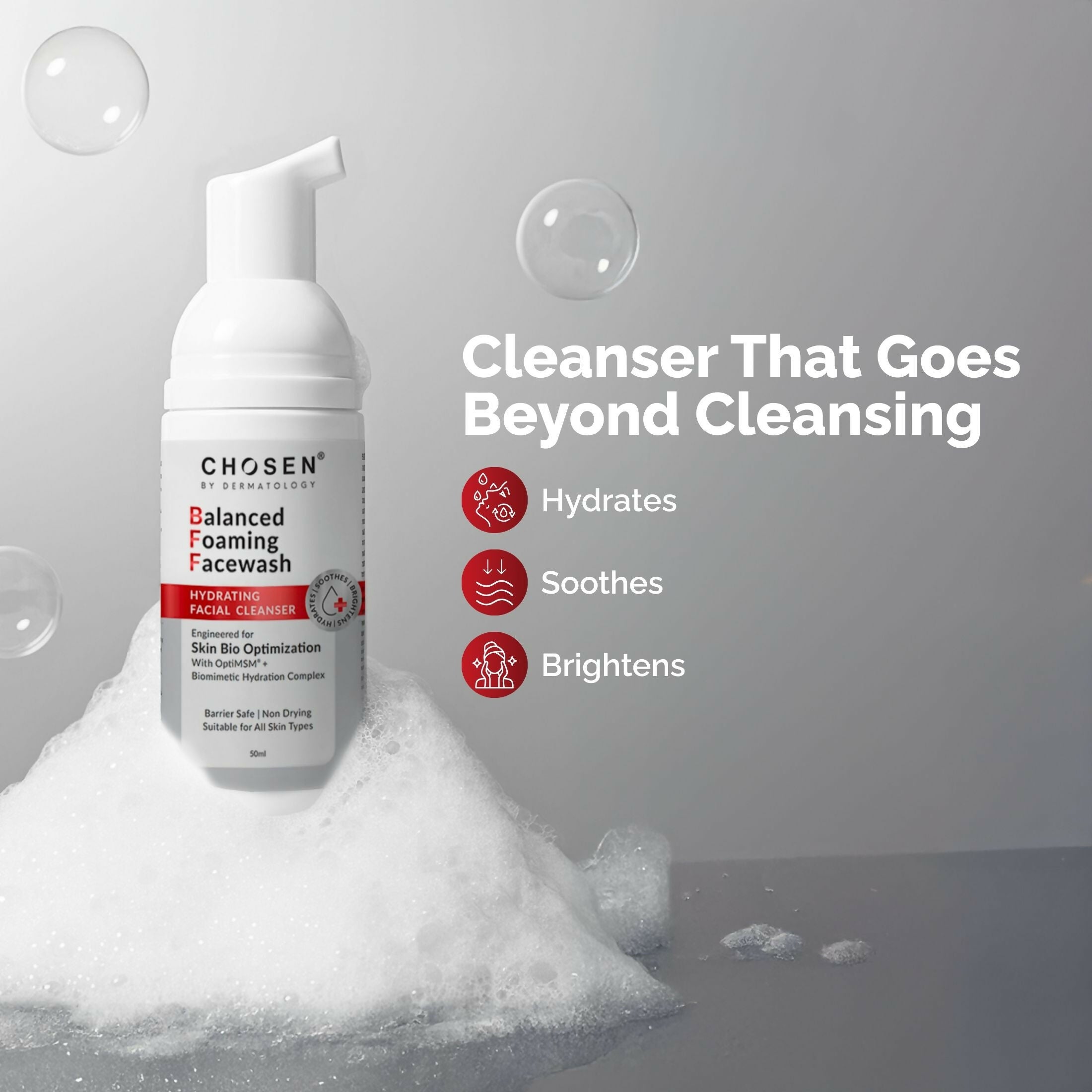 Chosen Balanced Foaming Facewash Daily Face Cleanser With Optimsm
