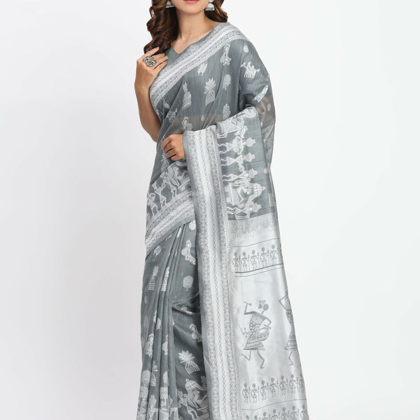 Astita Linen Cotton Pink Saree