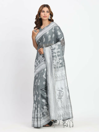 Astita Linen Cotton Pink Saree