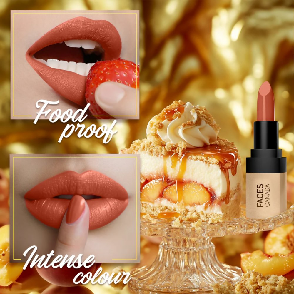 Faces Canada Comfy Matte Velvet Touch Lipstick - Peach Cobbler 07 - Distacart
