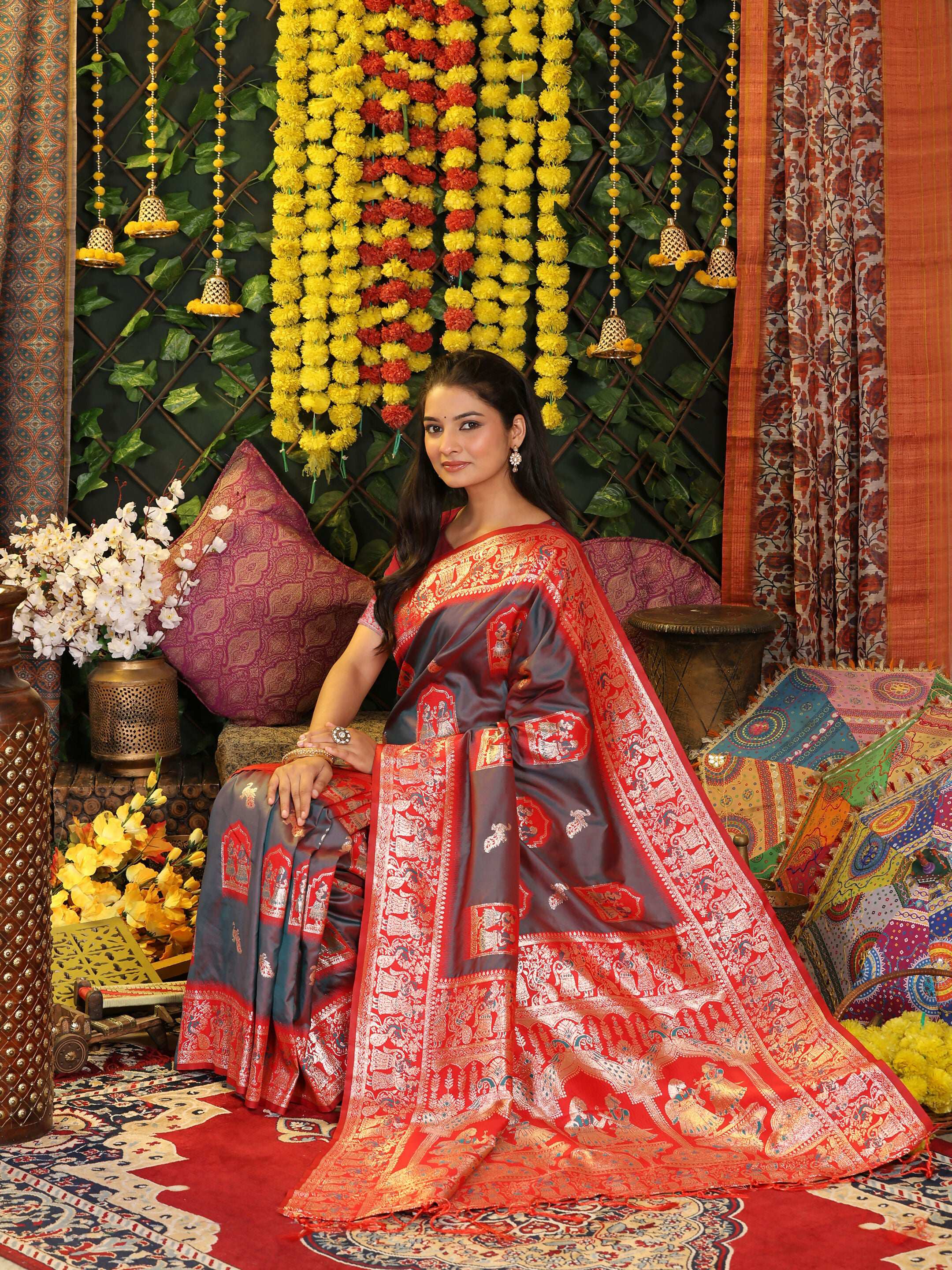 Astita Silk Grey Saree